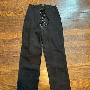 Vintage Rag City Blues Lace Up Jeans